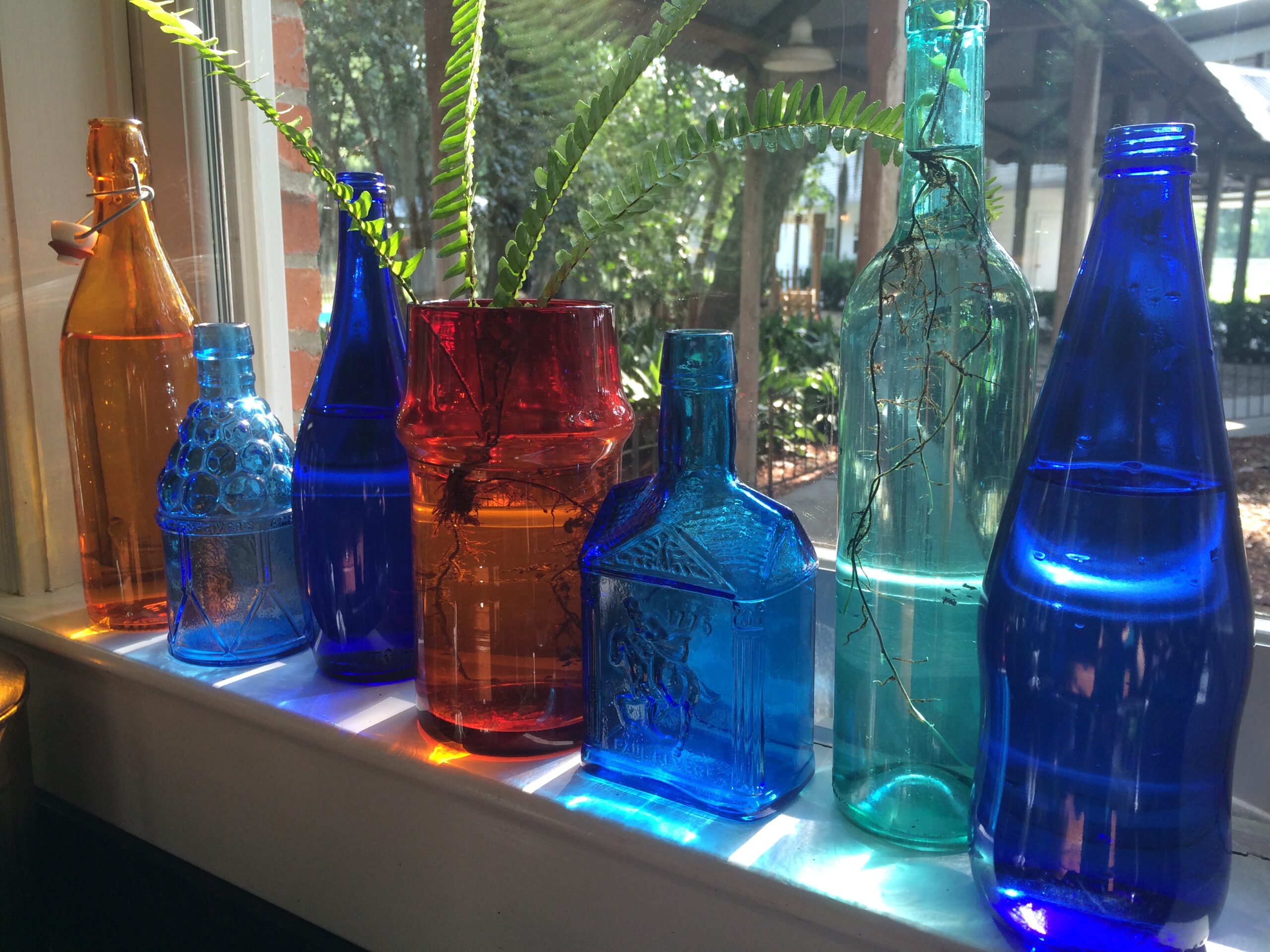 DIY: Decorating with Vintage Glass Bottles