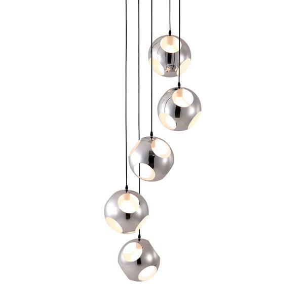 Wind Chime Chrome Ceiling Light