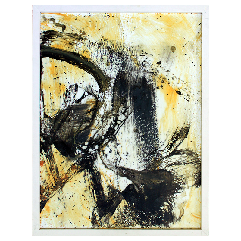 Yellow Untitled Modern Abstract Art - Sold