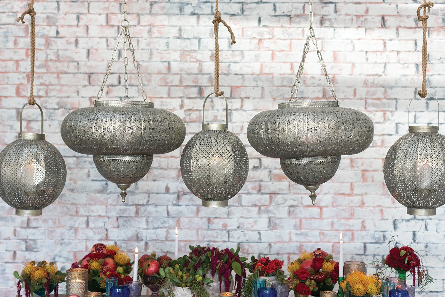 Tangier Moroccan Hanging Candle Chandelier - Discontinued - Image 2